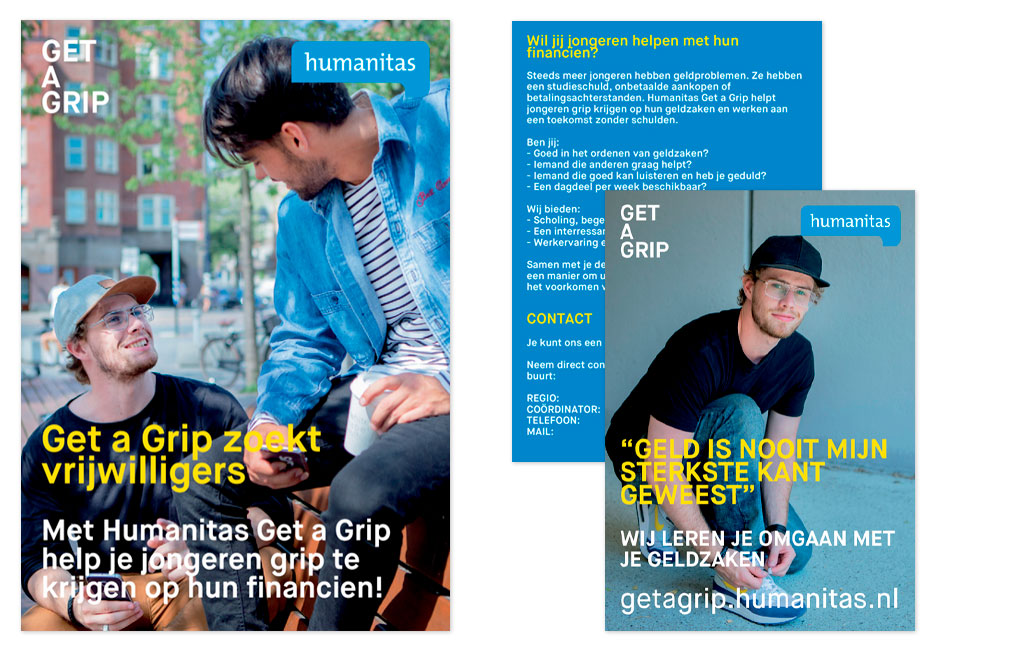 Humanitas Flyer 'Get a grip' gemaakte met Docufiller